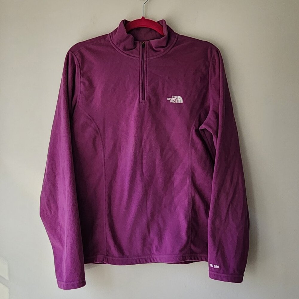 The North Face Fleece Pullover | Size Large | TKA 100 Purple Quarter Zip
